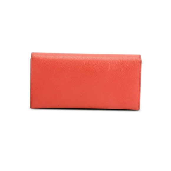 FerragamoSalvatore Orange Leather Gancini Continental Wallet - Picture 2 of 3